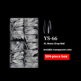 Nail Tips nail pads, long styles, full stickers, transparent pointed pieces, light folds and no marks, water drop nail patches, fake nails wholesale