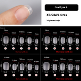 Nail Tips Sub-code nail pads, 100 pcs for press on nails pads, standard size wear-free full half stickers, matte trapezoidal square false nail pads