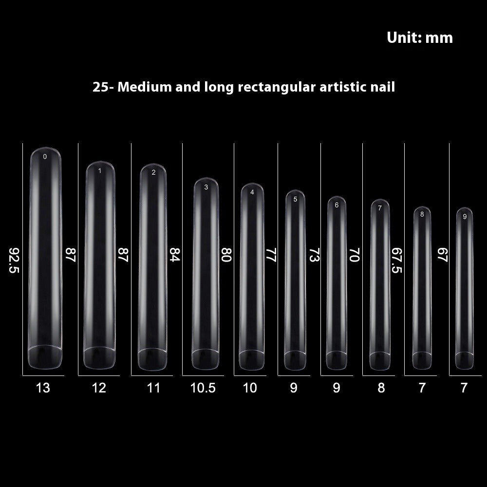 Nail Tips lengthening salon art nail pads 12 pcs bagged pointed  performance manicure super long fake nail pads