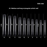 Nail Tips lengthening salon art nail pads 12 pcs bagged pointed  performance manicure super long fake nail pads