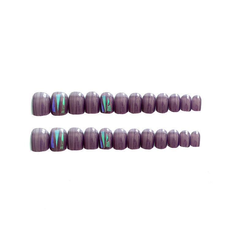 El morado uva es blanco en otoño e invierno, parches de arte para uñas a presión, parches de arte para uñas de celofán, uñas postizas, almohadillas para uñas impermeables y removibles.|365nails