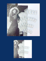 Parche de uñas blanqueador de verano transparente con láser plateado, para uñas postizas, acabado láser, resistente al agua | 365nails