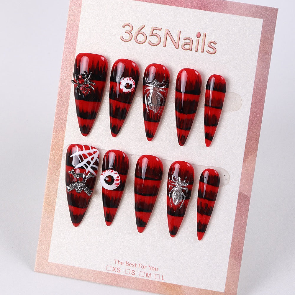 365Nails Venom Web Stiletto Press-On Nails