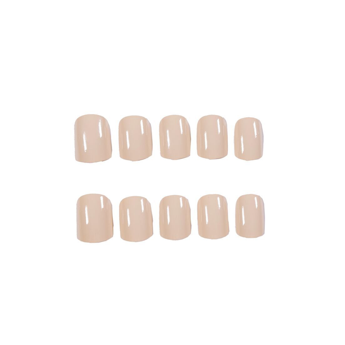 Solid color short beige simple nail patch nail patch fake nail press-on nails finished product waterproof and removable|365nails