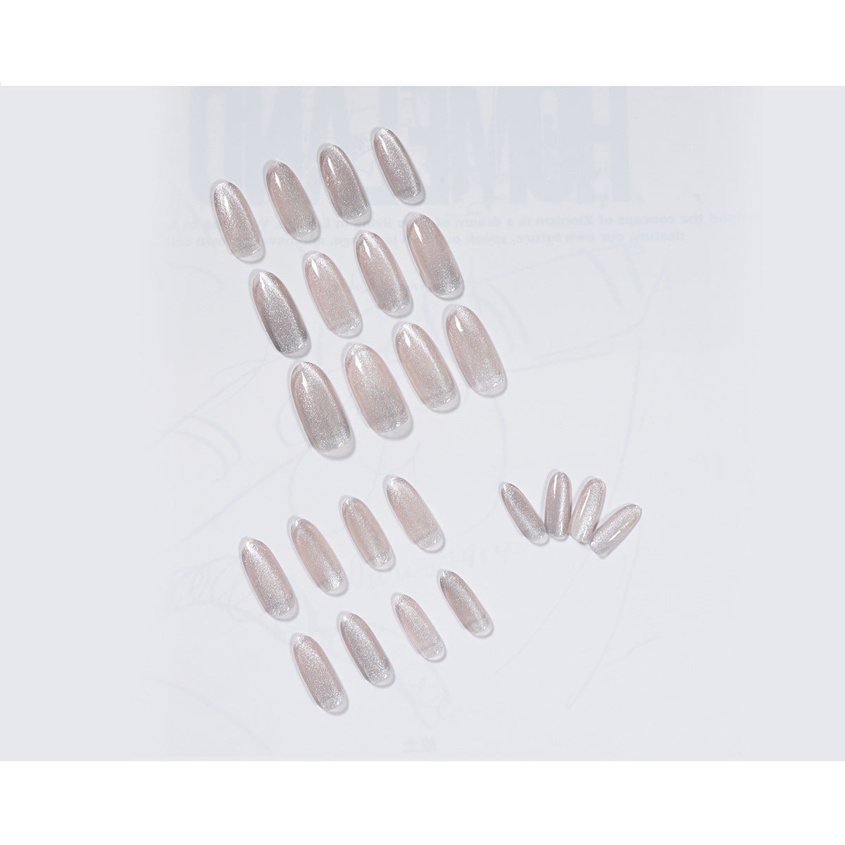 Spar cat eye Long Press on nails Waterproof Removable Patch |365nails