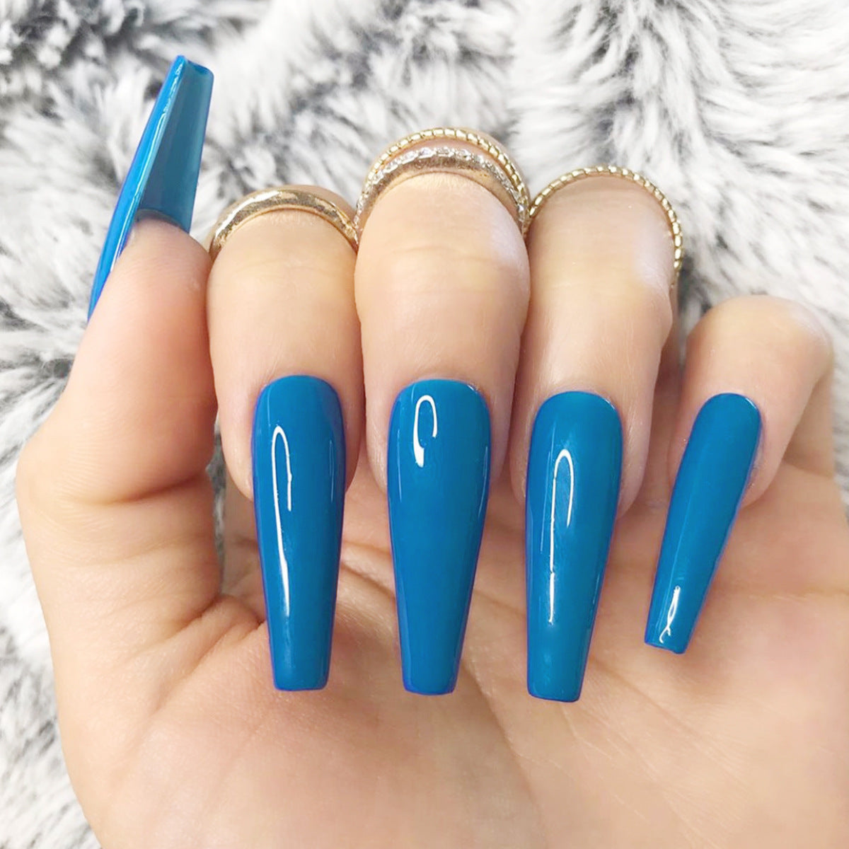 extra long Ballet Solid Color Frosted Glossy False Nail Removable |365nails