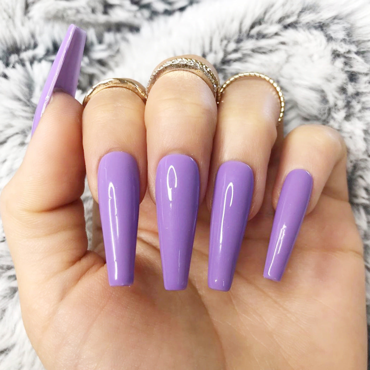 extra long Ballet Solid Color Frosted Glossy False Nail Removable |365nails
