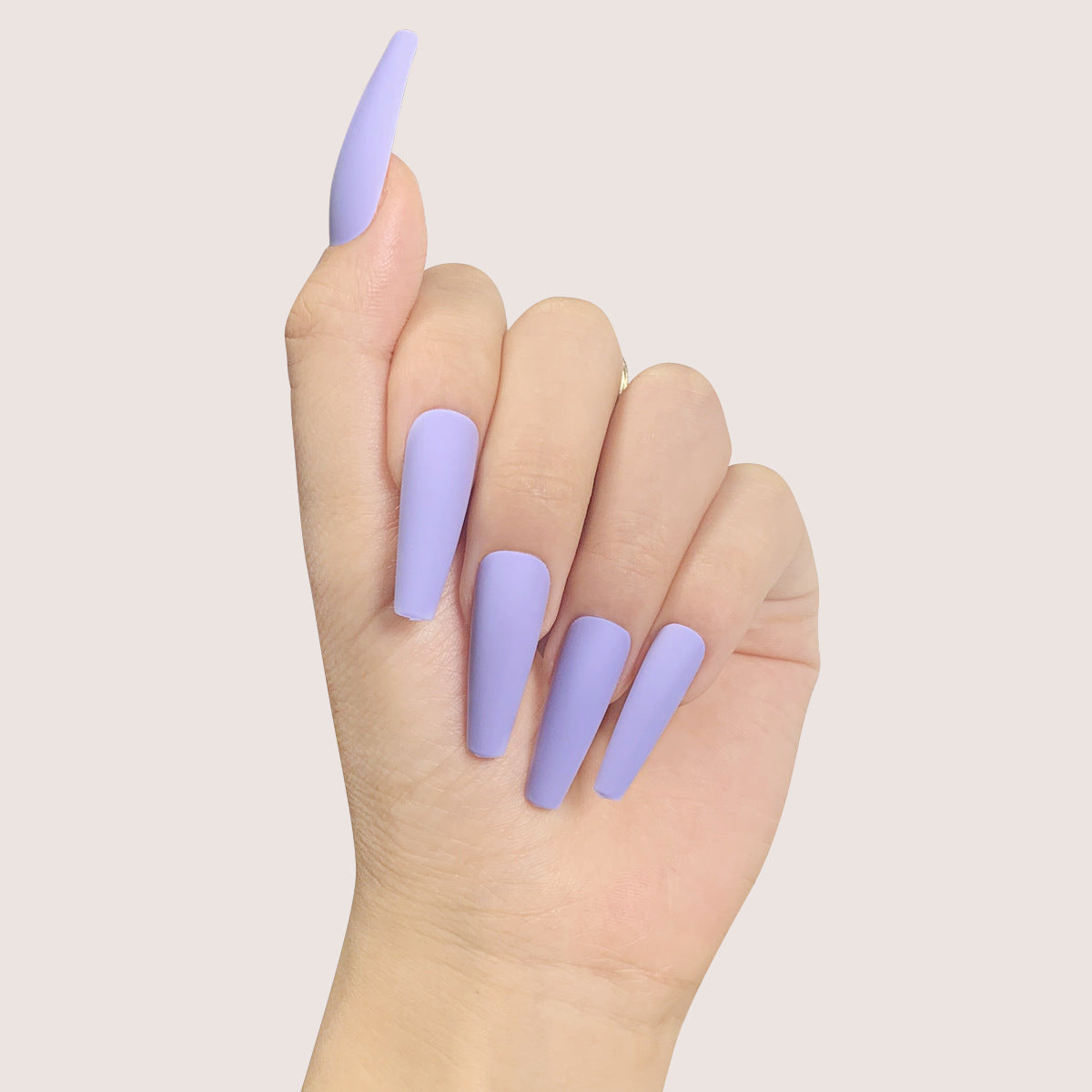 extra long Ballet Solid Color Frosted Glossy  False Nail   Removable |365nails