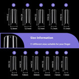 Nail Tips Nail pads, transparent 550 pieces, boxed semi-stickers, long non-marking removable extension water pipe nail fake nails