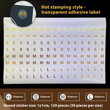 Press-On Nails Instruction Card  transparent pvc self-adhesive waterproof clothing size sticker round label