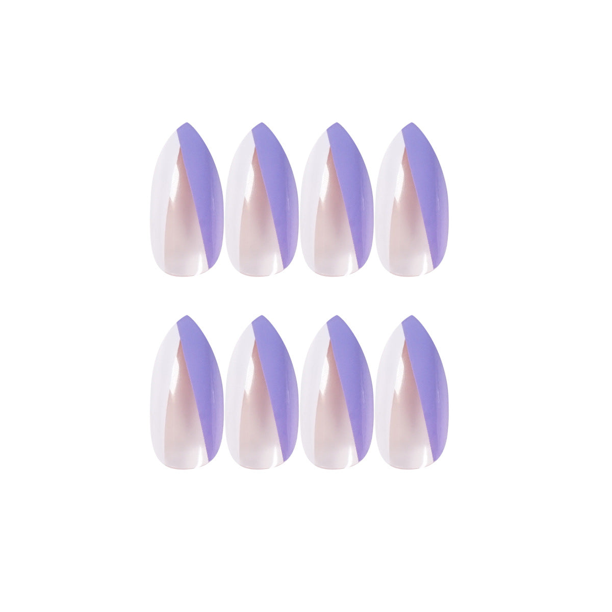Parche de manicura para uñas postizas con punta francesa oblicua, acabado en película, modelo de venta de fábrica | 365nails