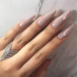 extra long Ballet Solid Color Frosted Glossy  False Nail   Removable |365nails