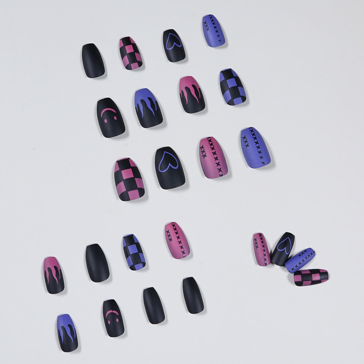 Mandarin duck flame cool play press on nails finished nail art patch fake nail nail patch waterproof removable nail piece|365nails
