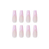 Parche de uñas con acabado de ballet francés mate largo Gouache, impermeable y extraíble |365nails