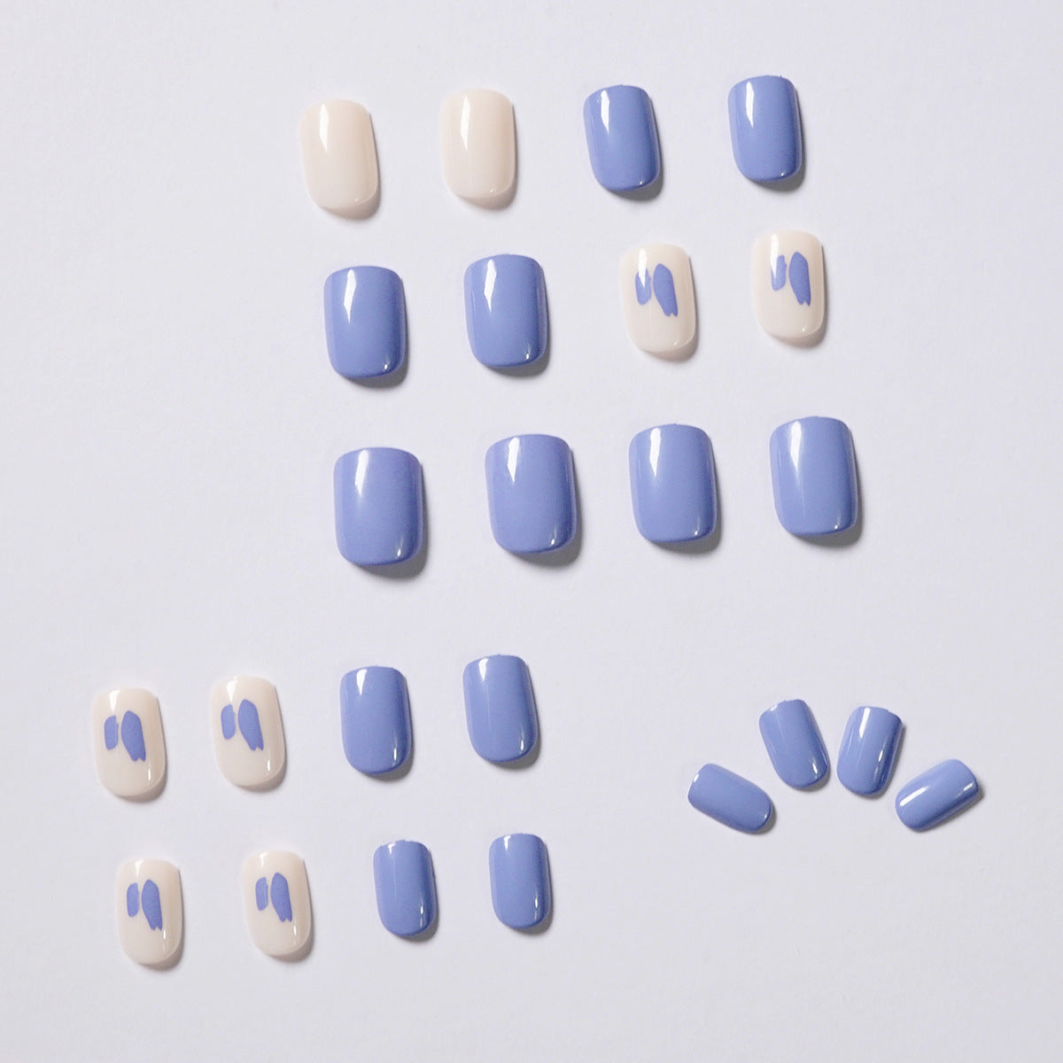 Lavender Cream Graffiti Wear Nail Art Finished Fake Nail Nail Art Patch Nail Patch Waterproof Removable Nail|365nails