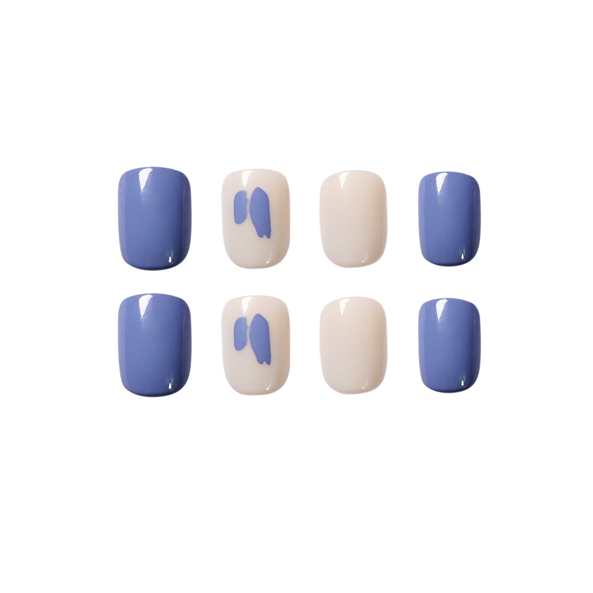 Lavender Cream Graffiti Wear Nail Art Finished Fake Nail Nail Art Patch Nail Patch Waterproof Removable Nail|365nails