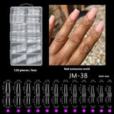 Nail Tips Nail art extension nail mold 120 pieces boxed, no paper holder, no trace oval with scale line, rapid phototherapy nail film wholesale