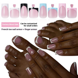 Nail Tips French press on nails toenails Square Nail Pieces 60 Pieces Bag Removable and Traceless Prefabricated Patch Nail Art Foot Fake Nails