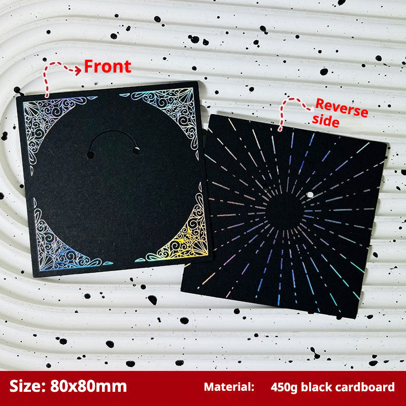 Press-On Nails Instruction Card Multi-style bronzing (MOQ:50 pieces)