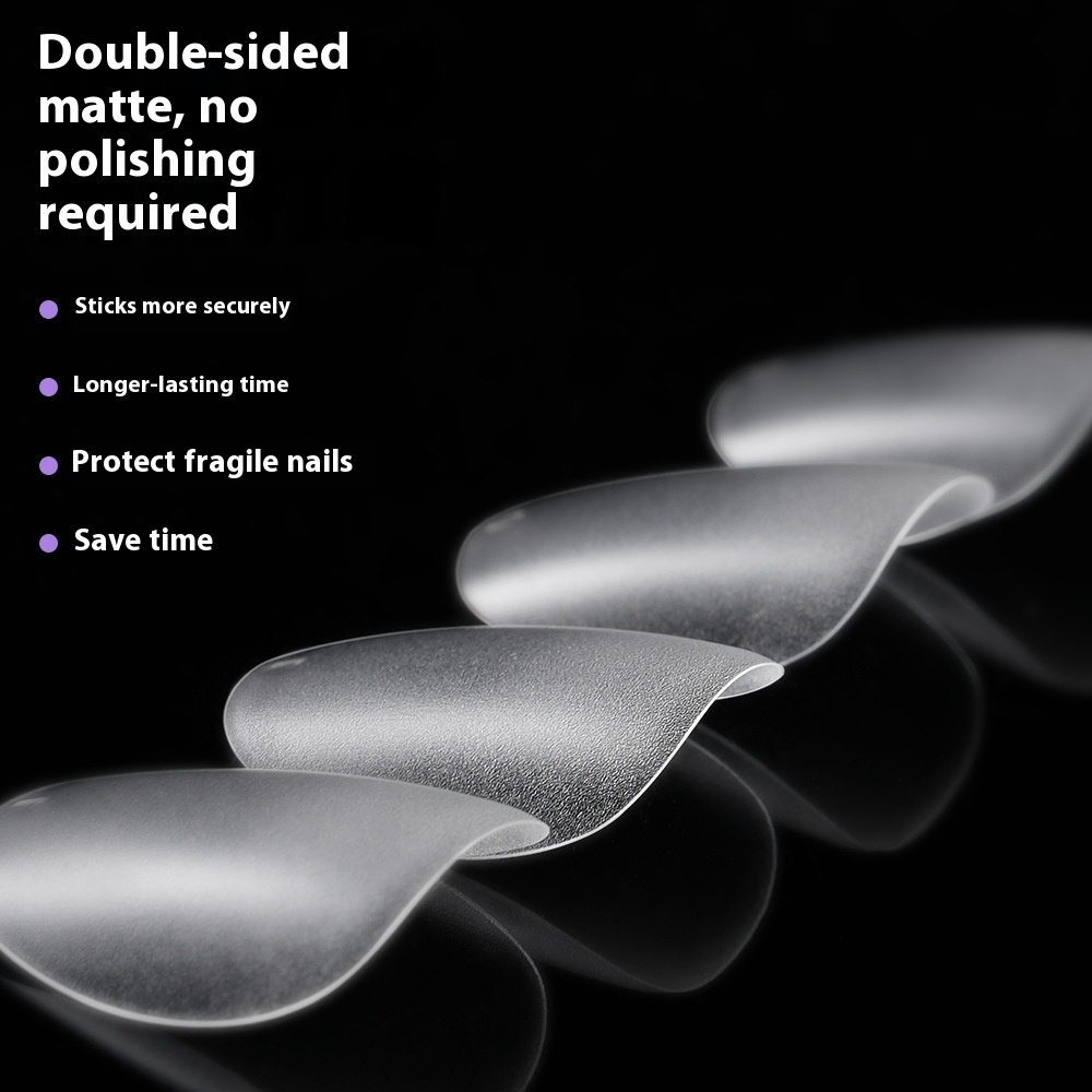 Nail Tips Special matte nail pads for nail salons, full number, seamless short almond short round nail 120 pcs, bagged patch nail pads