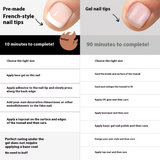 New manicure nude toenails square short removable 32-piece patch fake nails French foot armor