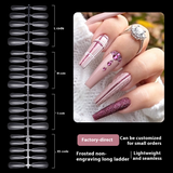 Nail Tips New transparent medium and long trapezoidal nail pads 20 pieces free of carving and grinding, whole sub-code matte and non-marking removable nail pads wholesale