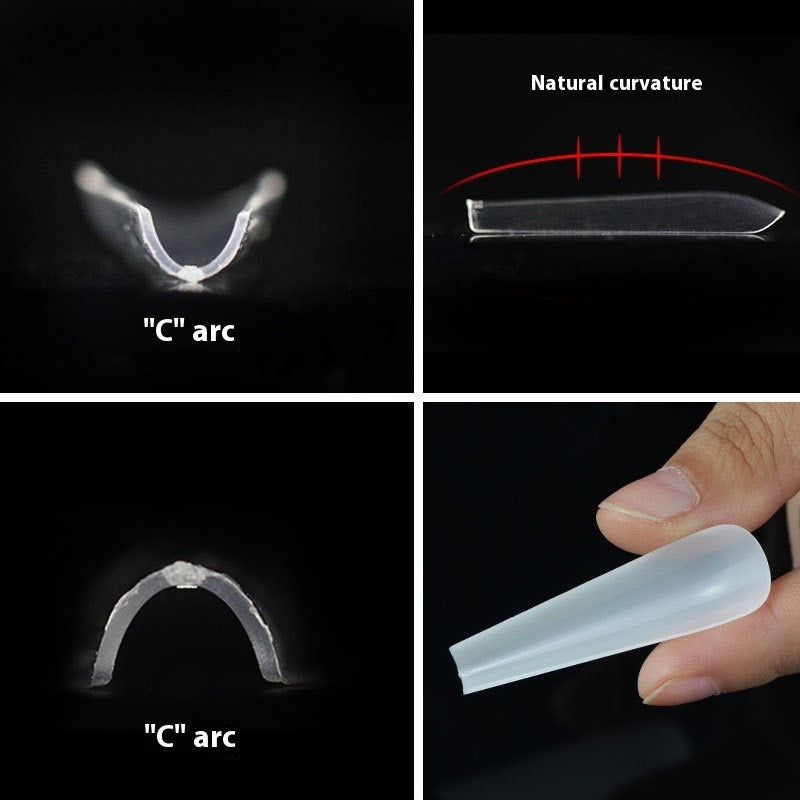Nail Tips Nail piece Transparent 360 pieces Boxed seamless lengthened fake nail piece C arc full sticker Ballet nail patch manicure
