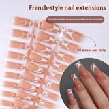 Nail Tips Europe and the United States  press on nails rectangular ultra-thin French nail piece removable nail patch fake nail factory wholesale
