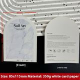 Press-On Nails Instruction Card arched eggshell pattern white card (MOQ:50 pieces)