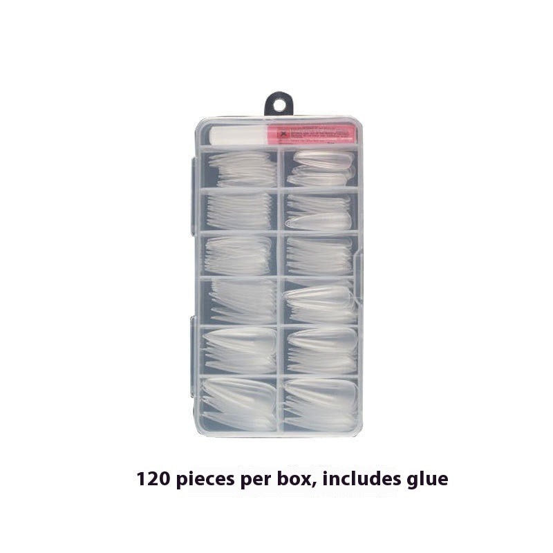 Nail Tips Wear the full number of nail pads, no carving and matte, all pasted without traces 120 pcs, patch manicure, transparent trapezoidal fake nails