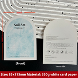 Press-On Nails Instruction Card arched eggshell pattern white card (MOQ:50 pieces)