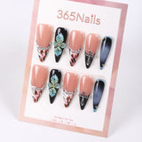 Uñas postizas 365Nails Noir Butterfly Leopard Mix.