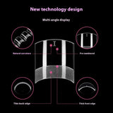 Nail Tips press on nails plate semi-matte transparent square semi-sticker light sticker nail art, 100 pieces without traces, boxed extended false nails