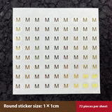 Press-On Nails Instruction Card  transparent pvc self-adhesive waterproof clothing size sticker round label