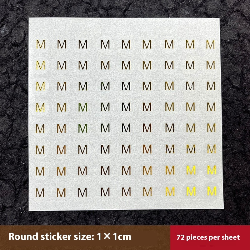 Press-On Nails Instruction Card  transparent pvc self-adhesive waterproof clothing size sticker round label