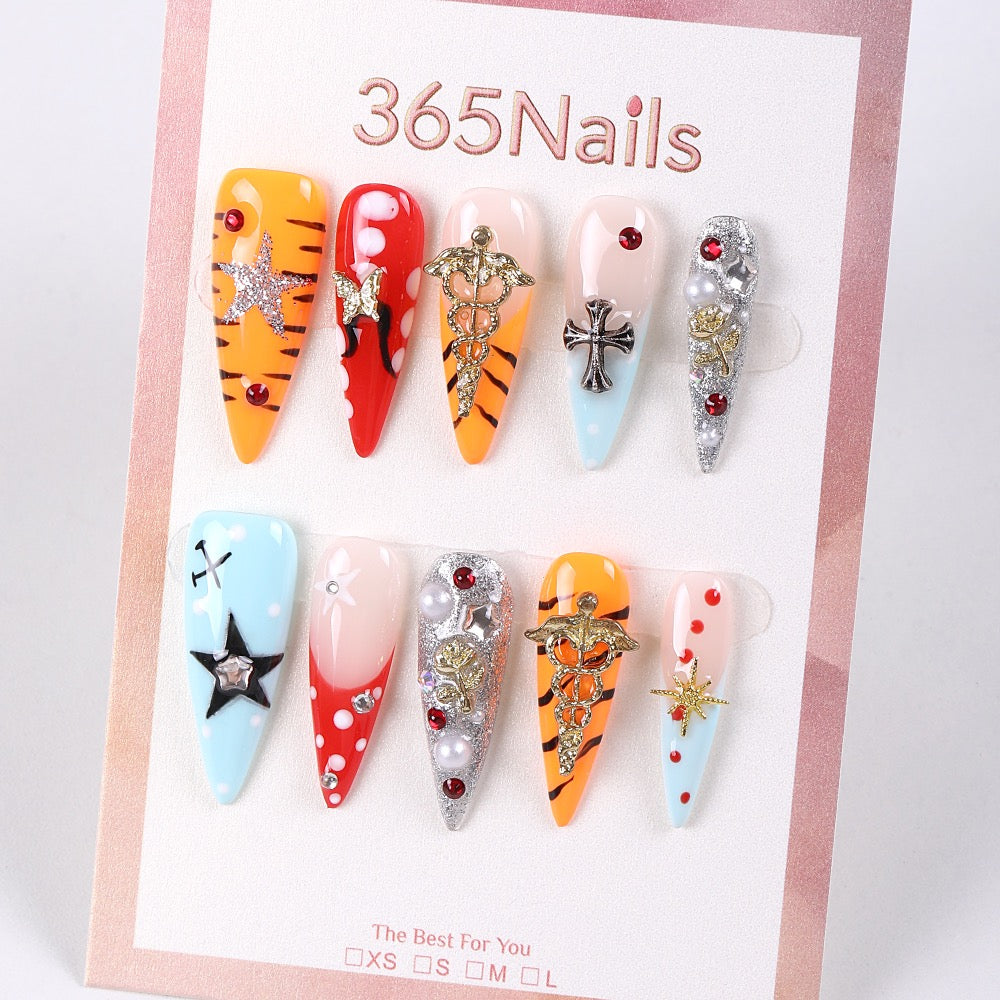 365Nails Star Cross Blaze Stiletto Press-On Nails