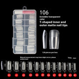 Nail Tips Wear the full number of nail pads, no carving and matte, all pasted without traces 120 pcs, patch manicure, transparent trapezoidal fake nails