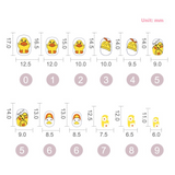 Children press on nails, cartoon 24-piece boxed finished product, sweet and cute children's removable fake nail patch manicure