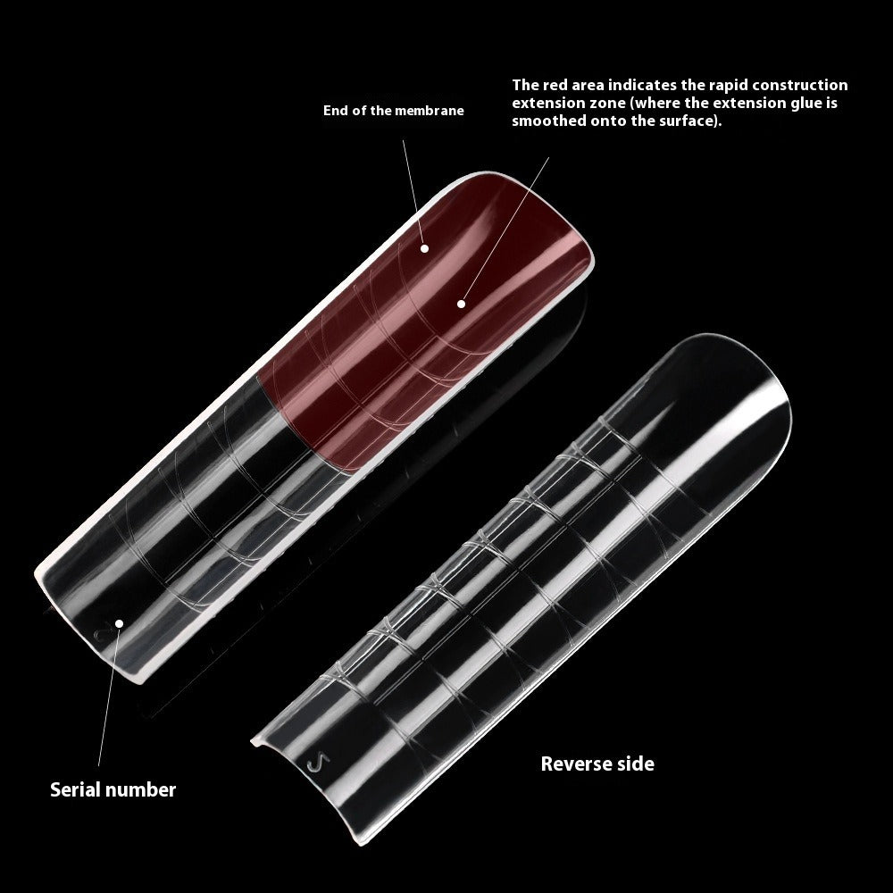 Nail Tips 120 transparent crystal nail molds, boxed with graduated crystal extension nail molds, rapid phototherapy extension nail molds