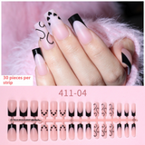 Nail Tips hot-selling French wearable manicure 30 pieces, whole bulk detachable wearable nail seamless fake nail patch