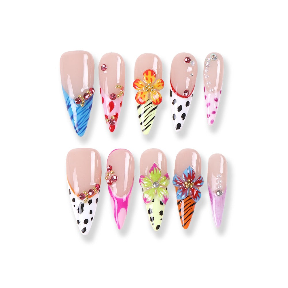 365Nails Wild Candy Bloom Stiletto Press-On Nails