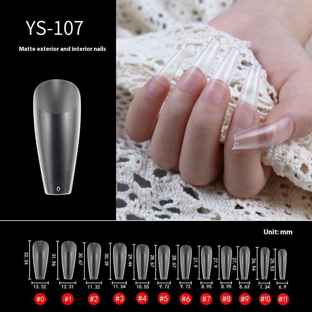 Nail Tips Nail pads are transparent and semi-matte, fully pasted, ultra-thin and non-marking, extended, and 240 full-size fake nails are free of engraving and grinding.