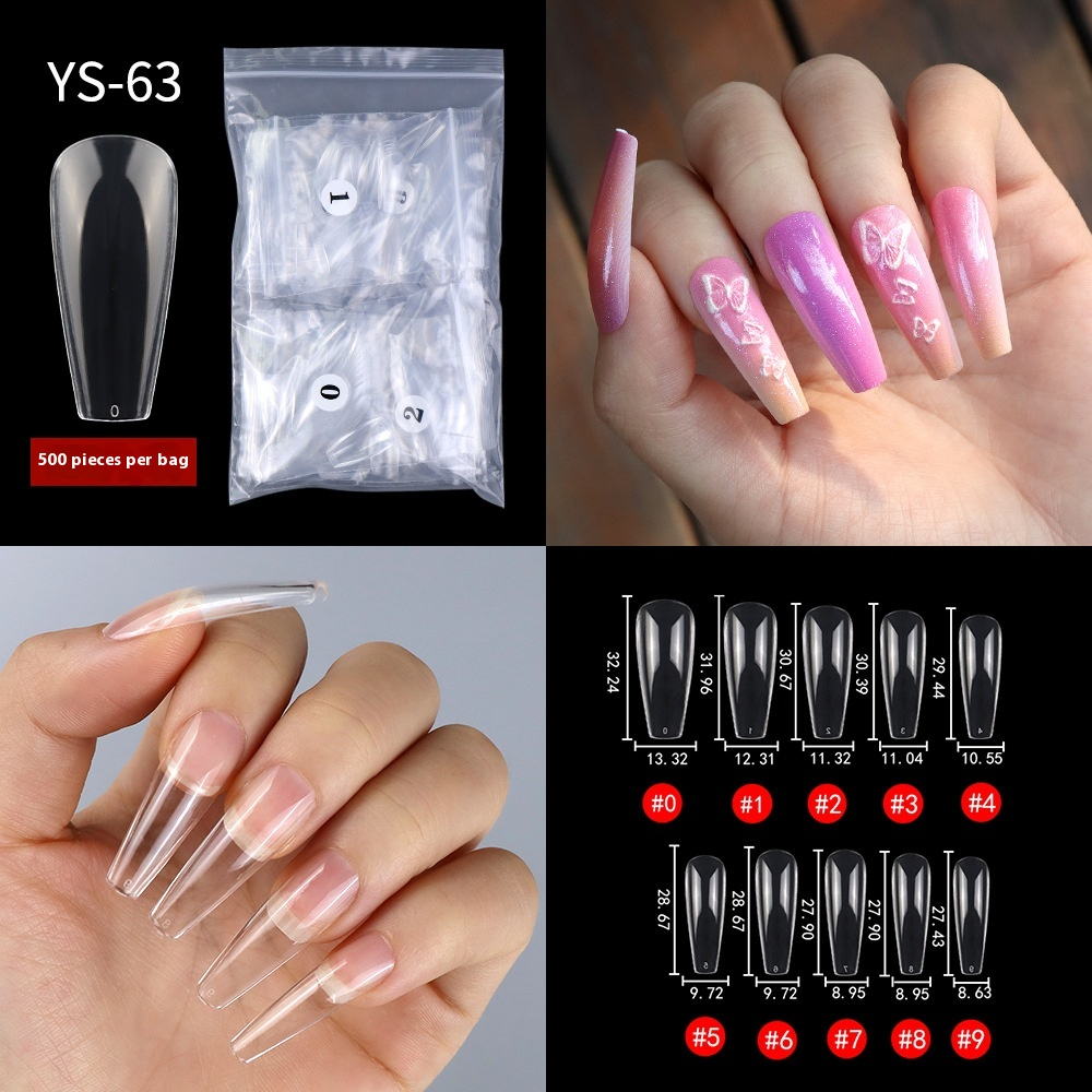 Nail Tips New French press on nails piece, half sticker full sticker fake nail nail patch extended press on nails piece