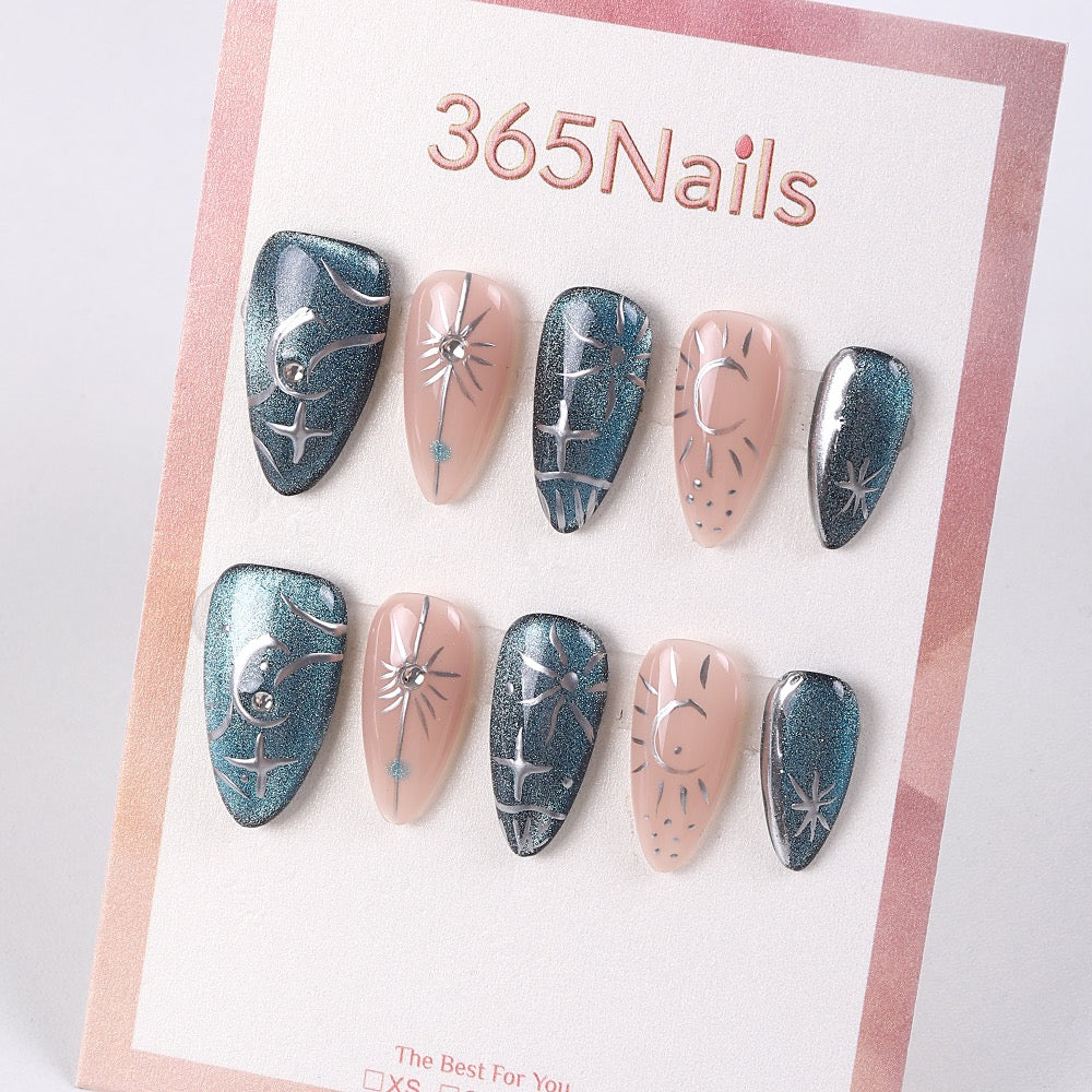 365Nails Moonlit Galaxy Stiletto Press-On Nails