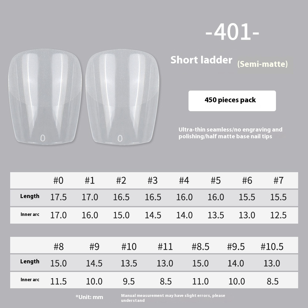 Nail Tips Amazon popular press on nails matte 450 almonds free of engraving ultra-thin and seamless patch manicure fake nails