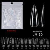 Nail Tips nail mold crystal without paper holder, rapid phototherapy, 60 nail extension tablets, bagged with graduated nail film, wholesale