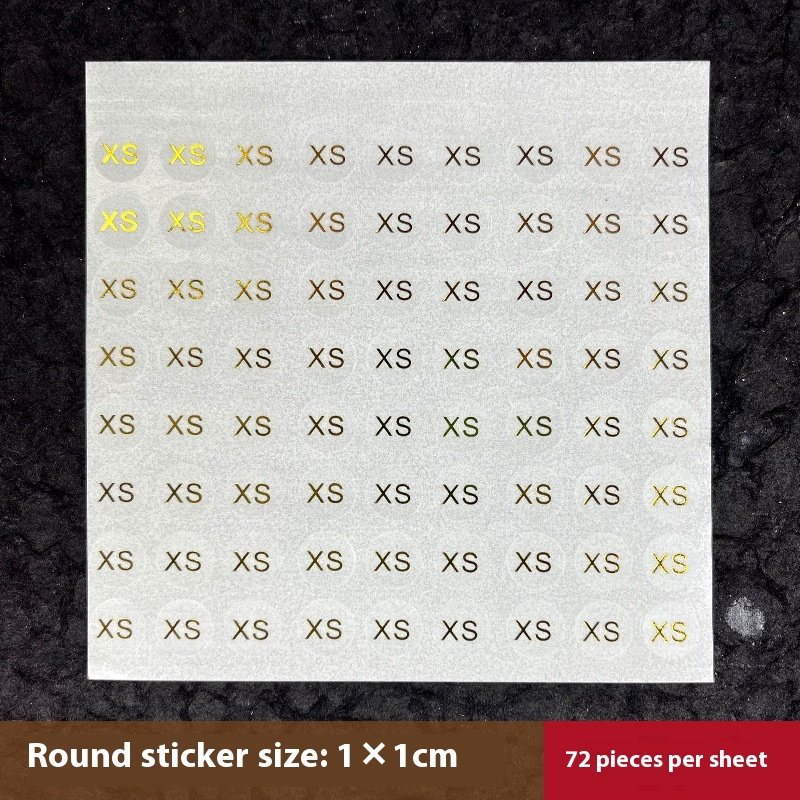 Press-On Nails Instruction Card  transparent pvc self-adhesive waterproof clothing size sticker round label