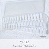 Nail Tips New nude matte, no-carving press on nails pads 240 pieces, boxed solid color seamless fake nail press on nails pads