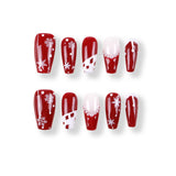 365Nails Ruby Snowfall French Coffin Set