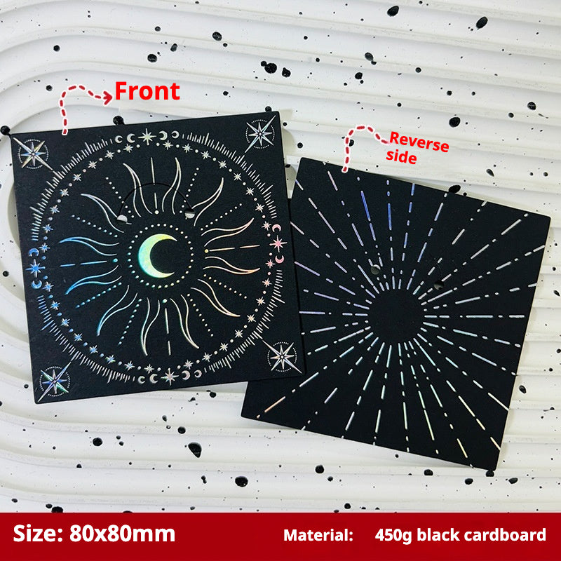 Press-On Nails Instruction Card Multi-style bronzing (MOQ:50 pieces)